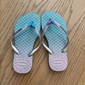 Havaianas Mermaid Ombre Flip Flops - Teal, Lavender & Silver